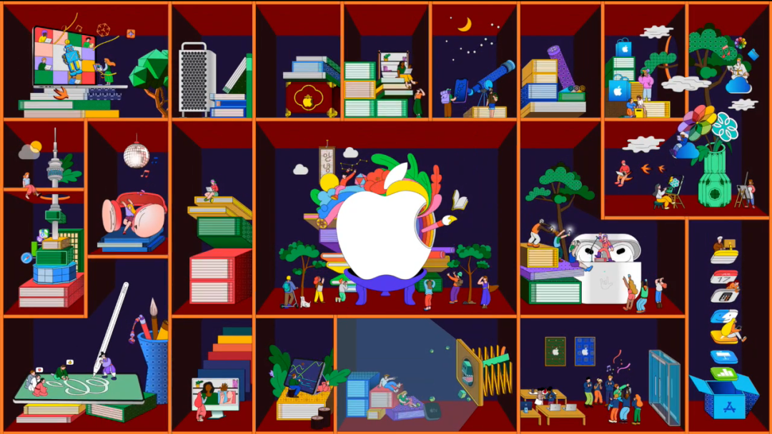 Apple韩国最大门店的花样logo(图2)