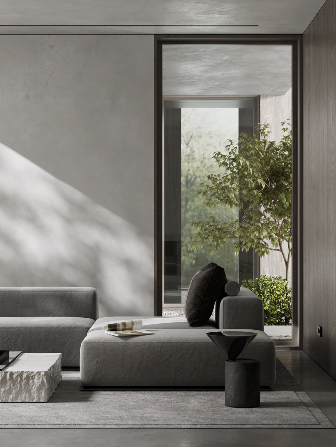 高级灰+原木，这样的轻奢很高级！(图5)