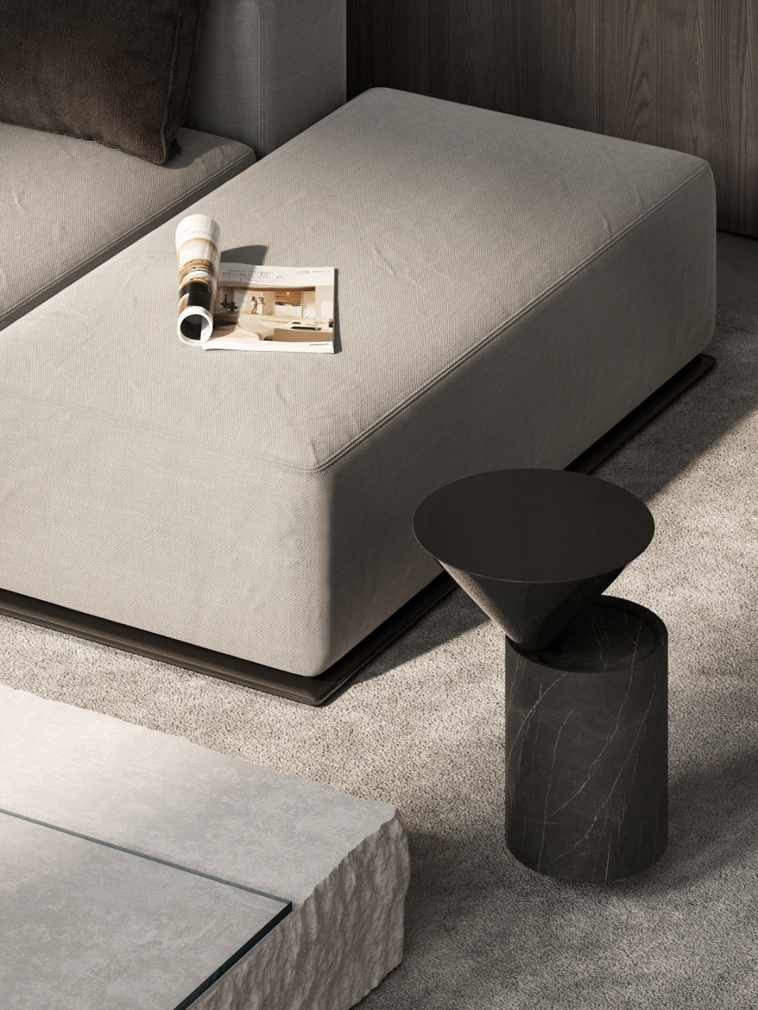 高级灰+原木，这样的轻奢很高级！(图8)