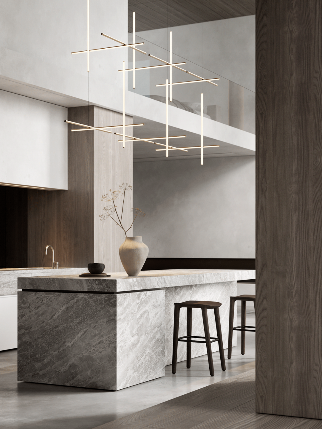 高级灰+原木，这样的轻奢很高级！(图12)