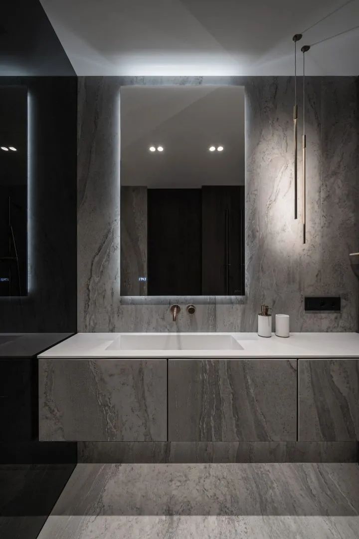 160m²高级灰公寓，极致的现代感(图24)