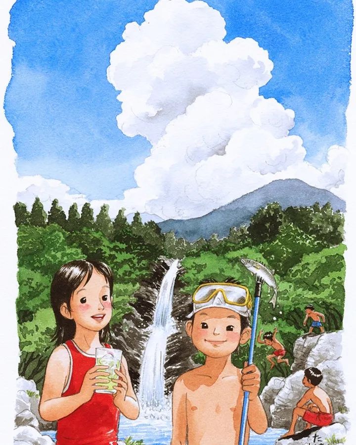 日本一插画师作品，看哭无数人，网友：“我童年最深的记忆，都与夏天有关”(图45)