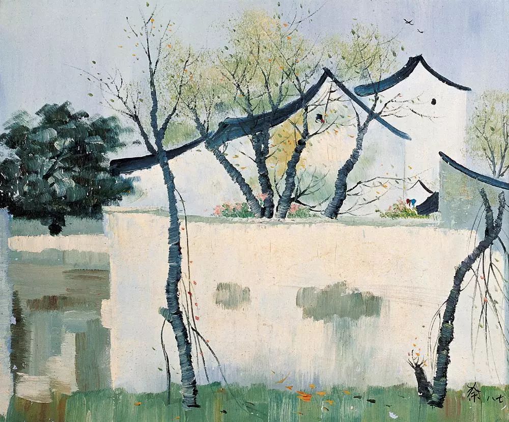 吴冠中笔下最美的农家院，赏心悦目！(图4)