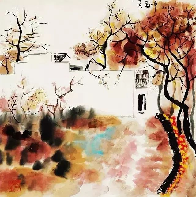 吴冠中笔下最美的农家院，赏心悦目！(图6)