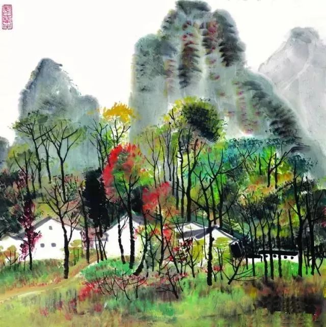 吴冠中笔下最美的农家院，赏心悦目！(图5)