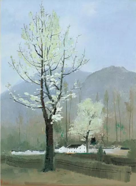 吴冠中笔下最美的农家院，赏心悦目！(图7)