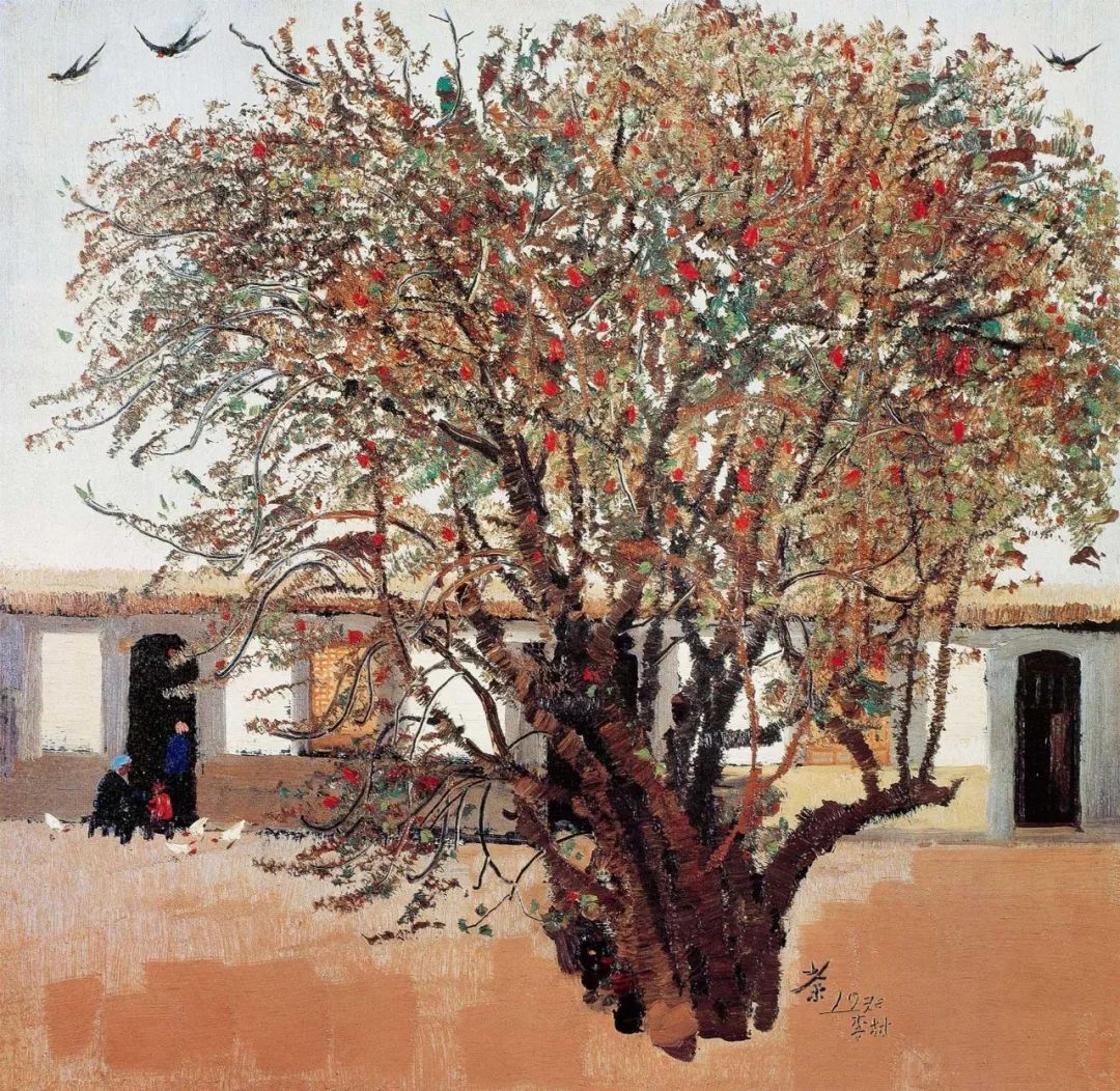 吴冠中笔下最美的农家院，赏心悦目！(图10)