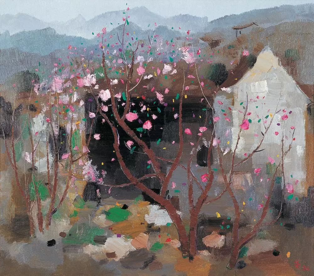 吴冠中笔下最美的农家院，赏心悦目！(图13)