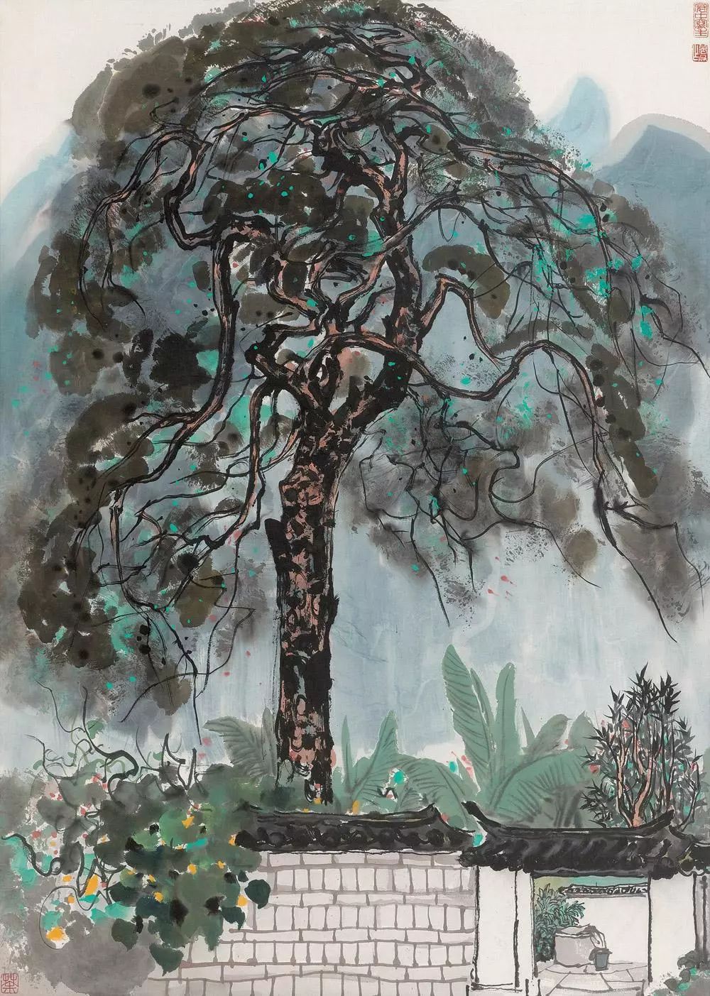 吴冠中笔下最美的农家院，赏心悦目！(图25)