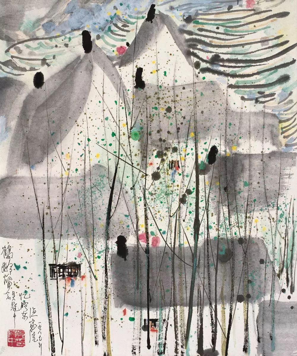 吴冠中笔下最美的农家院，赏心悦目！(图29)