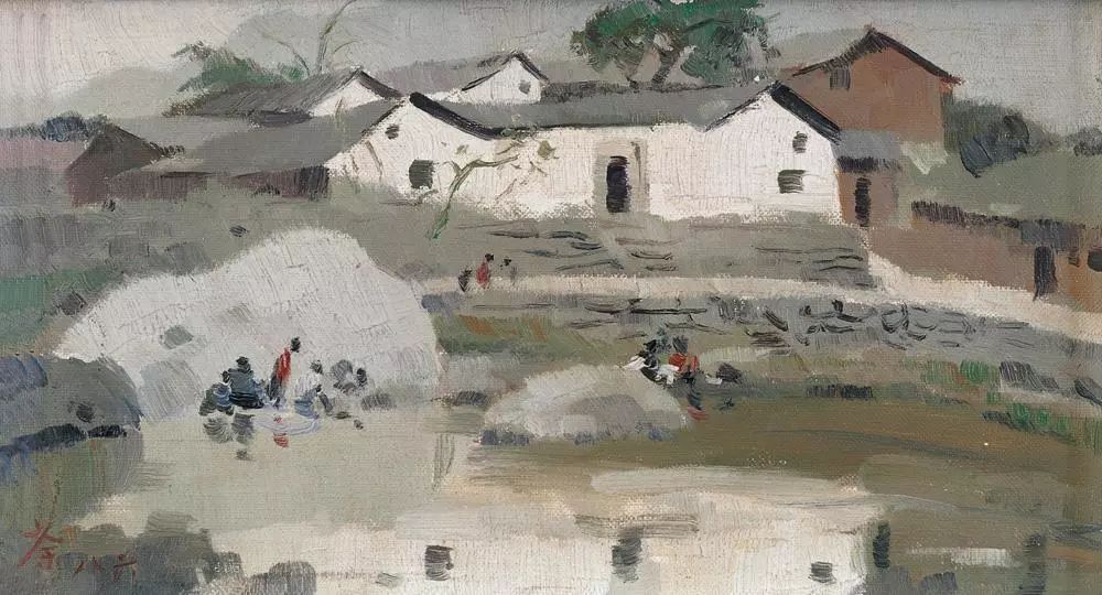 吴冠中笔下最美的农家院，赏心悦目！(图28)