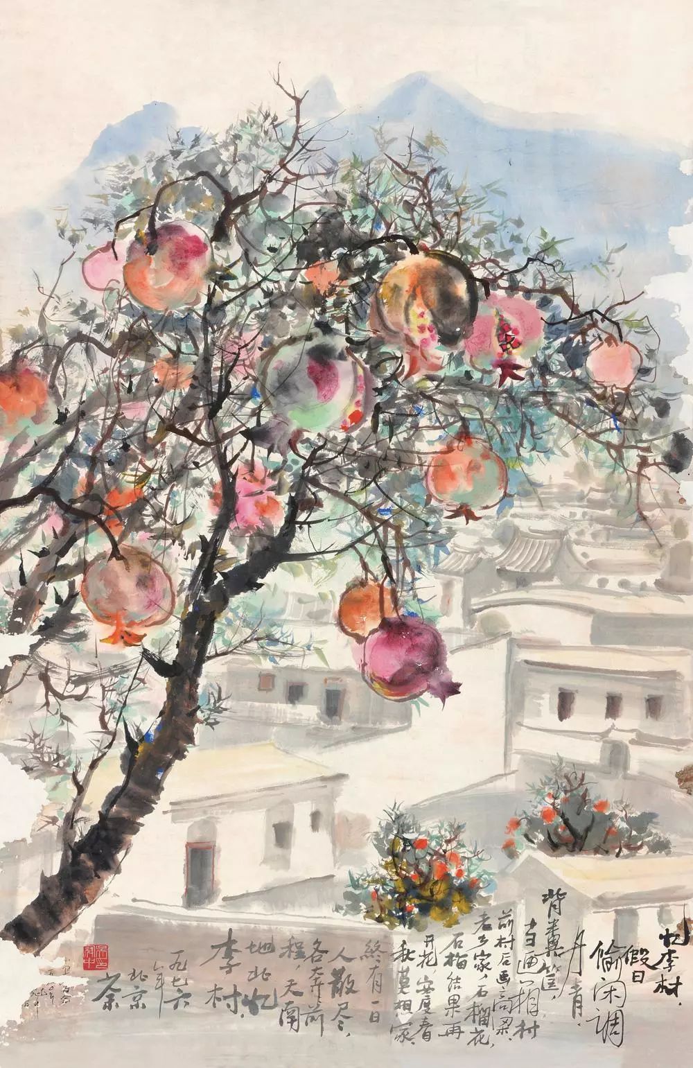 吴冠中笔下最美的农家院，赏心悦目！(图39)