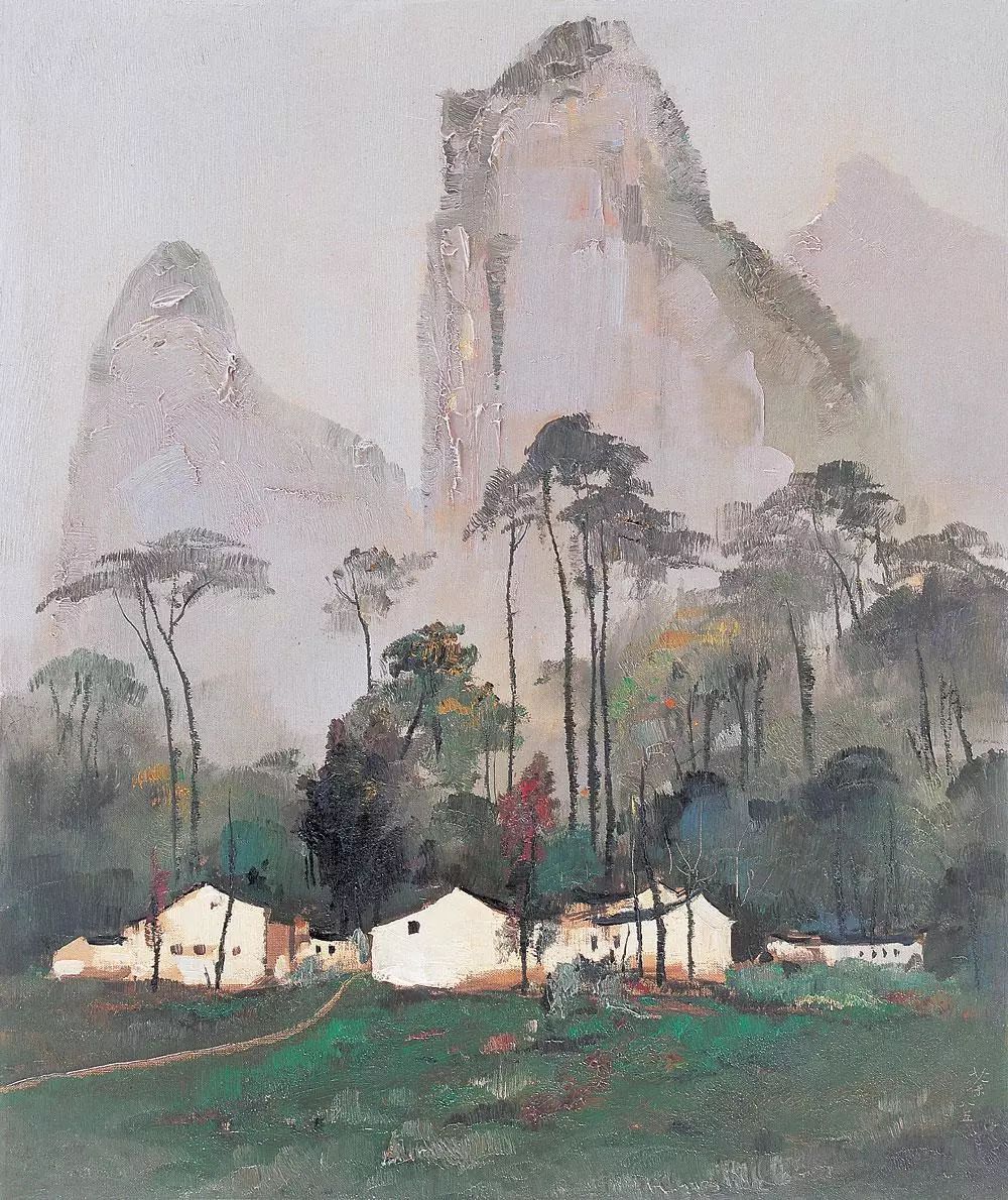 吴冠中笔下最美的农家院，赏心悦目！(图38)