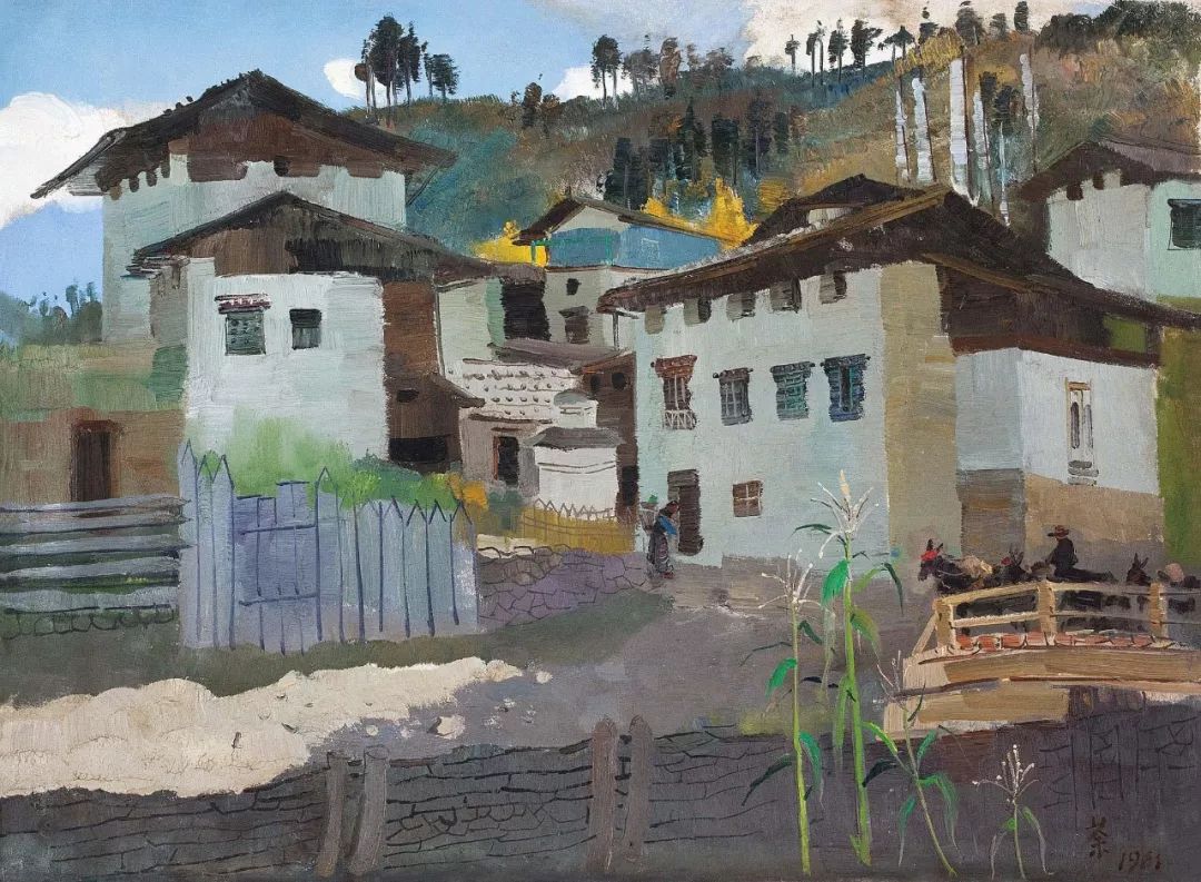 吴冠中笔下最美的农家院，赏心悦目！(图36)