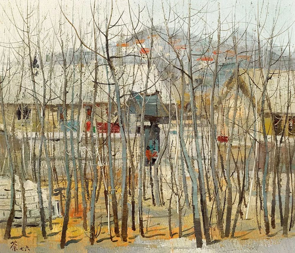 吴冠中笔下最美的农家院，赏心悦目！(图41)