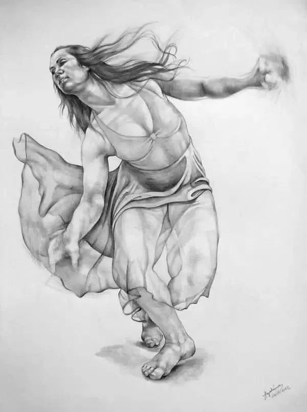 Karolina笔下充满力量感的人体素描(图18)