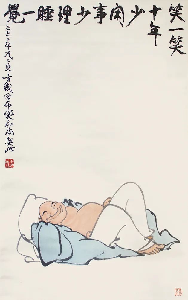 一位百岁老人的画，据说看了能长寿(图5)