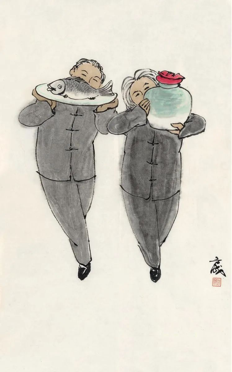 一位百岁老人的画，据说看了能长寿(图12)