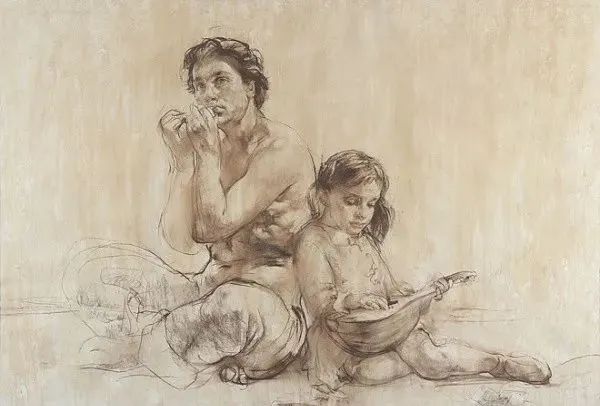 尼古拉·布洛欣丨这位列宾美院的教授，他的素描你一定见过！(图50)