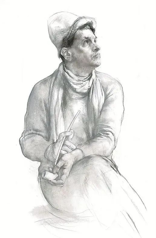 尼古拉·布洛欣丨这位列宾美院的教授，他的素描你一定见过！(图63)