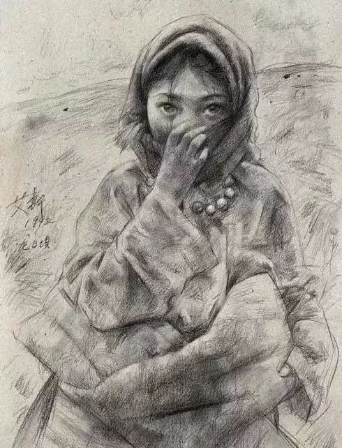 艾轩的素描与油画，触动人心的作品！(图11)