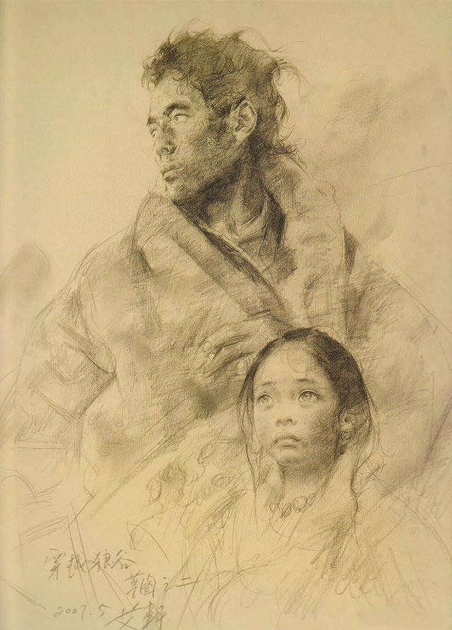 艾轩的素描与油画，触动人心的作品！(图10)