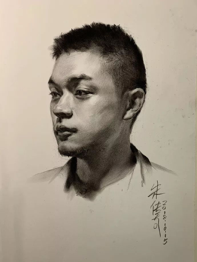 朱传奇素描头像作品(图5)