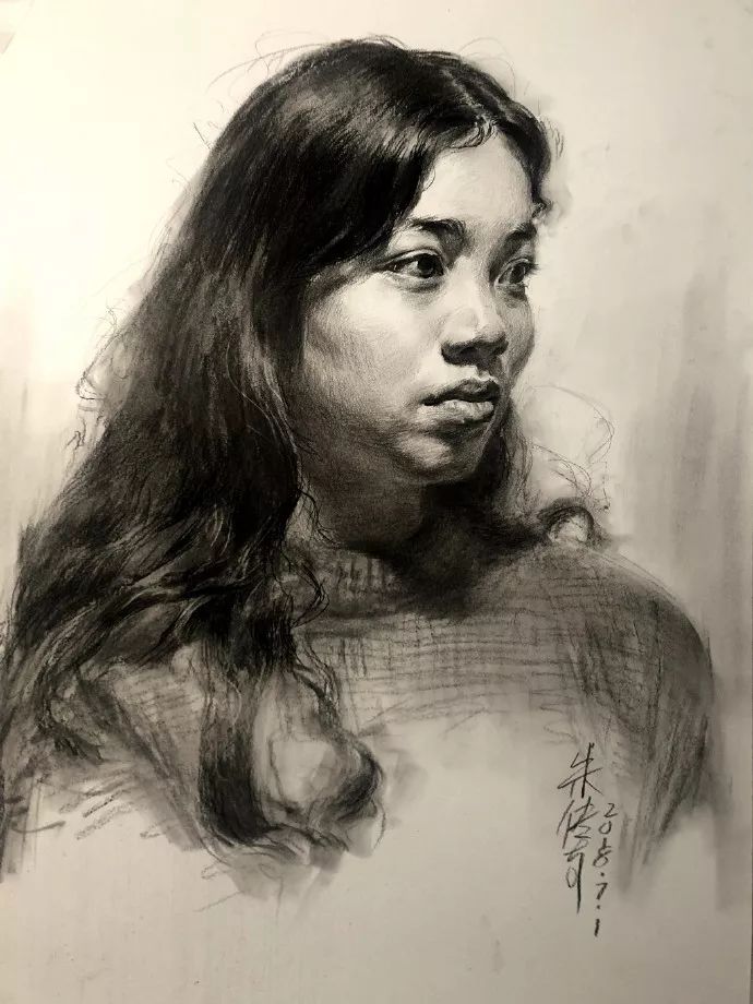 朱传奇素描头像作品(图7)