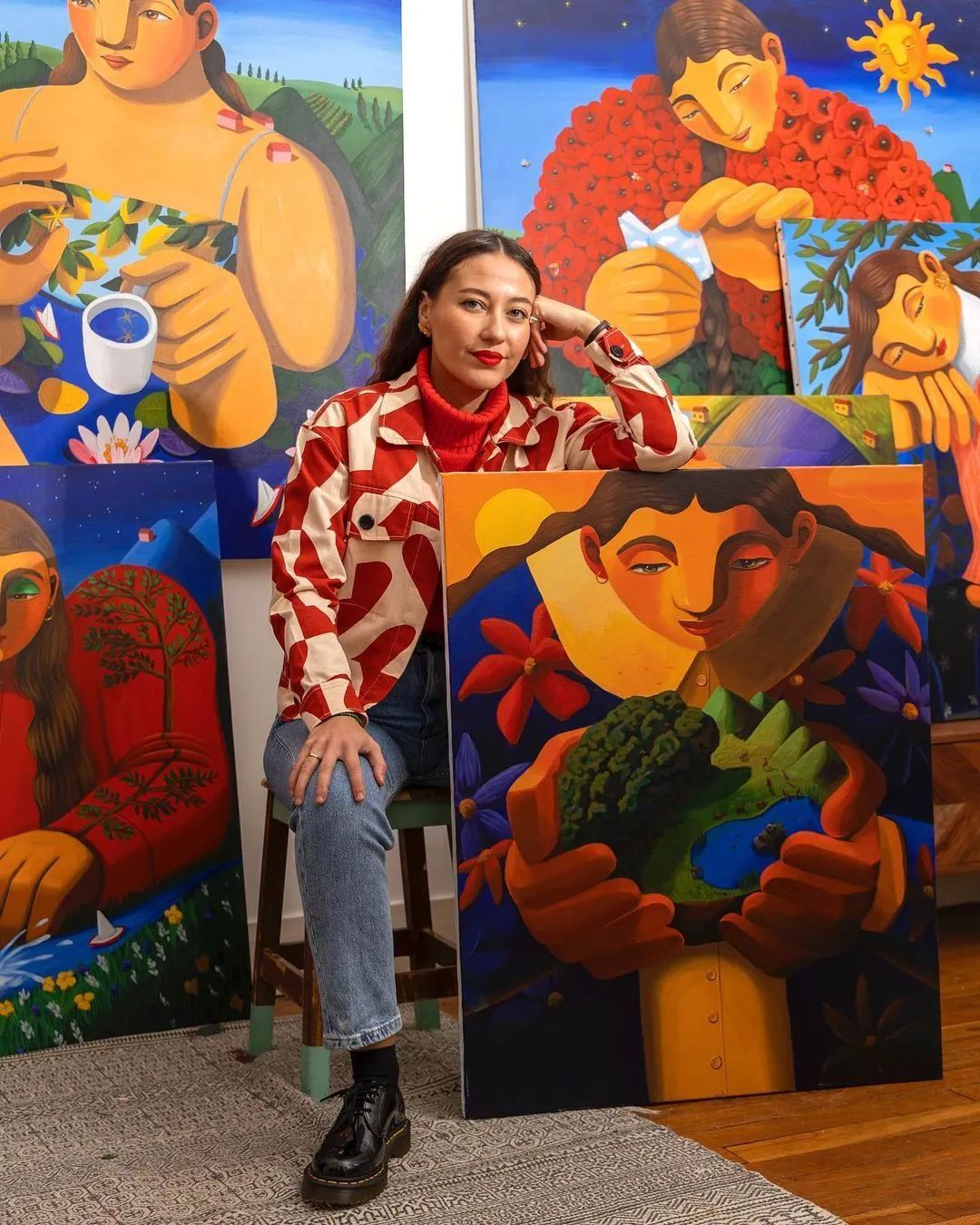法国女人爱画大码女孩，登上《时尚芭莎》杂志，在巴黎办个展(图19)