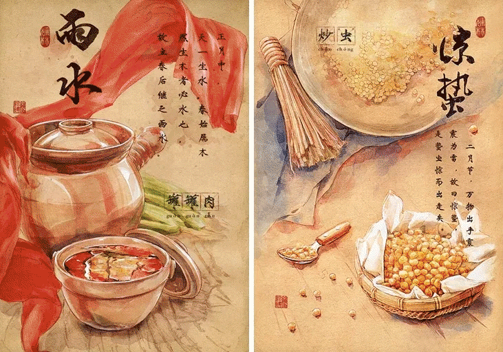最美插画师李晓林丨成名于二十四节气画作，用水彩画出了最正宗的中国风味！(图2)