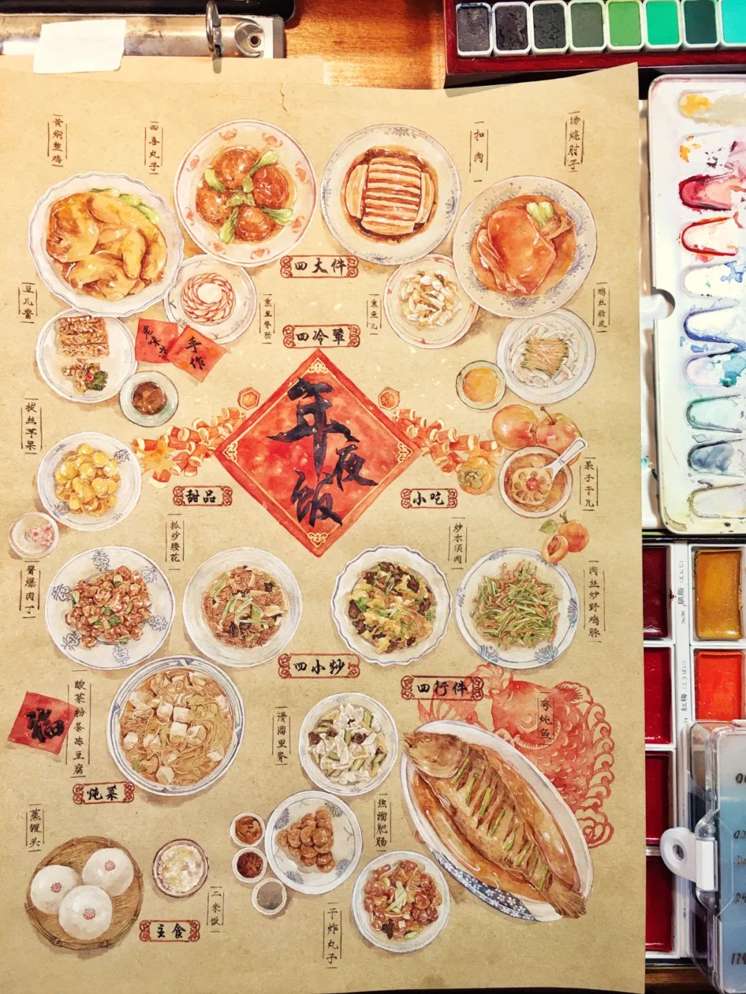 最美插画师李晓林丨成名于二十四节气画作，用水彩画出了最正宗的中国风味！(图68)