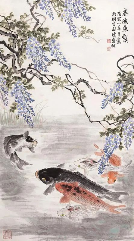 一组国画锦鲤，万事顺遂!(图12)