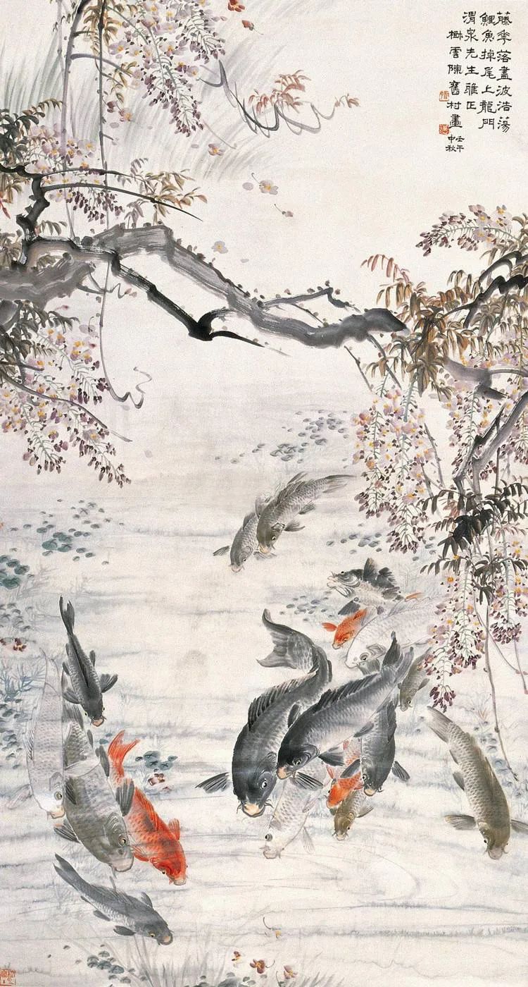 一组国画锦鲤，万事顺遂!(图8)
