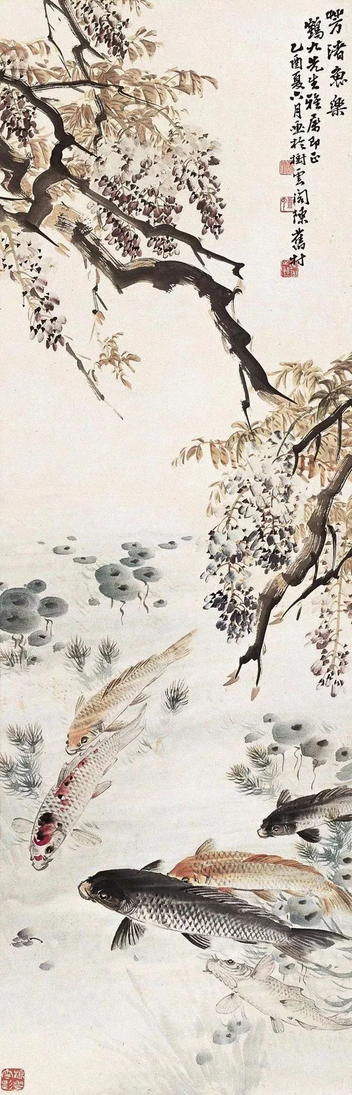 一组国画锦鲤，万事顺遂!(图7)