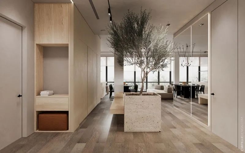 165㎡四口之家，简约温馨的住宅！(图3)