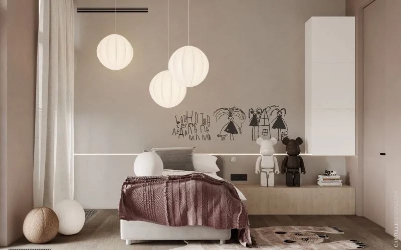 165㎡四口之家，简约温馨的住宅！(图28)