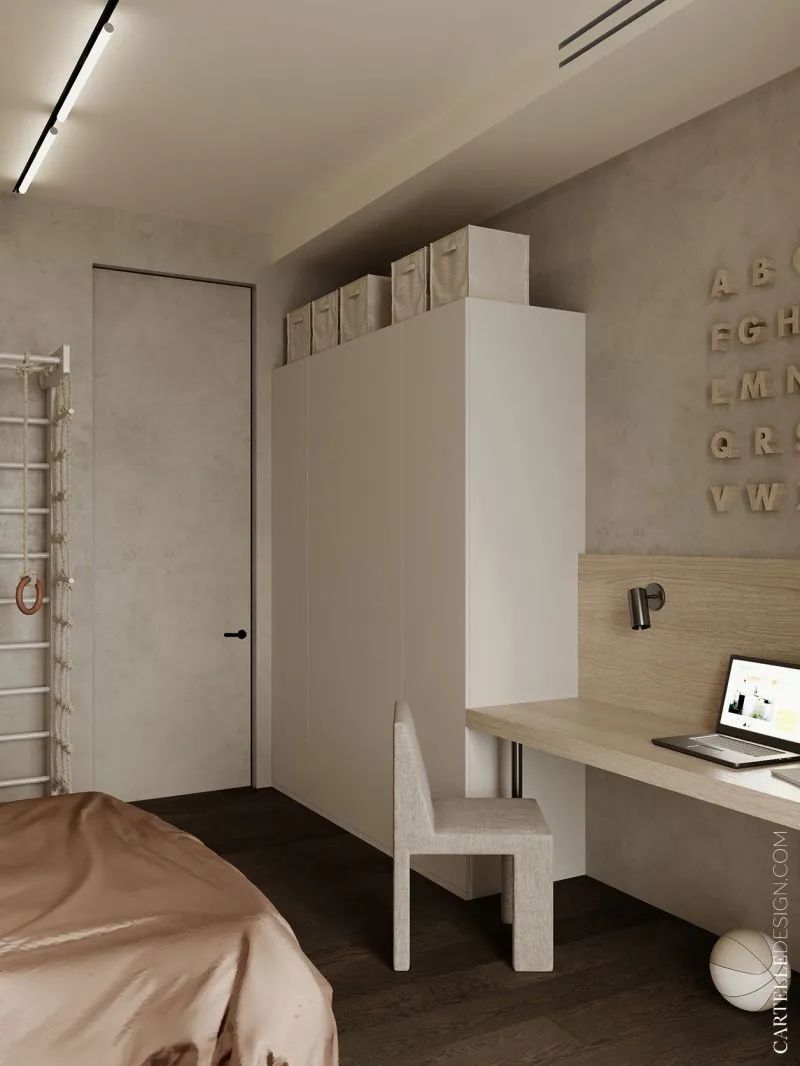 165㎡四口之家，简约温馨的住宅！(图35)