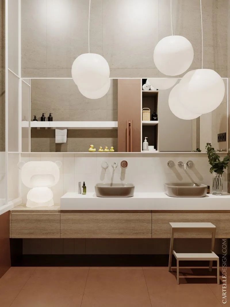 165㎡四口之家，简约温馨的住宅！(图36)