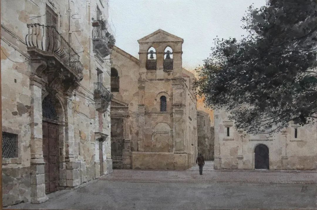 李意淳风景绘画作品,在他的画中感受古建筑的无穷魅力(图8) 李意淳风景绘画作品,在他的画中感受古建筑的无穷魅力(图8)