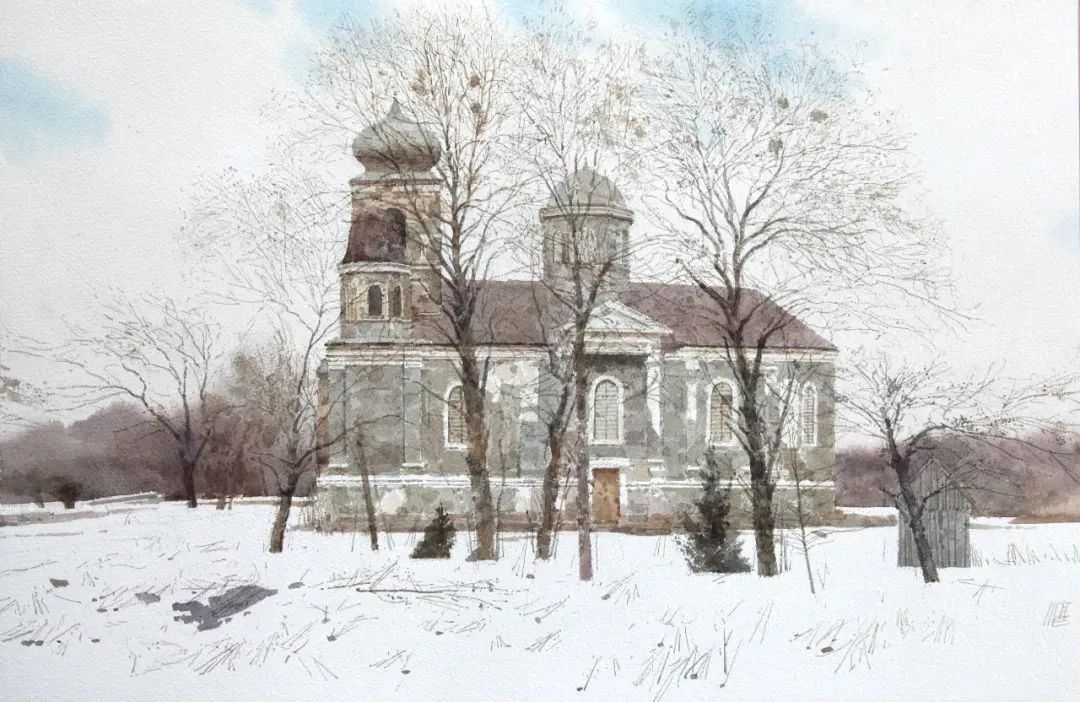 李意淳风景绘画作品,在他的画中感受古建筑的无穷魅力(图15) 李意淳风景绘画作品,在他的画中感受古建筑的无穷魅力(图15)