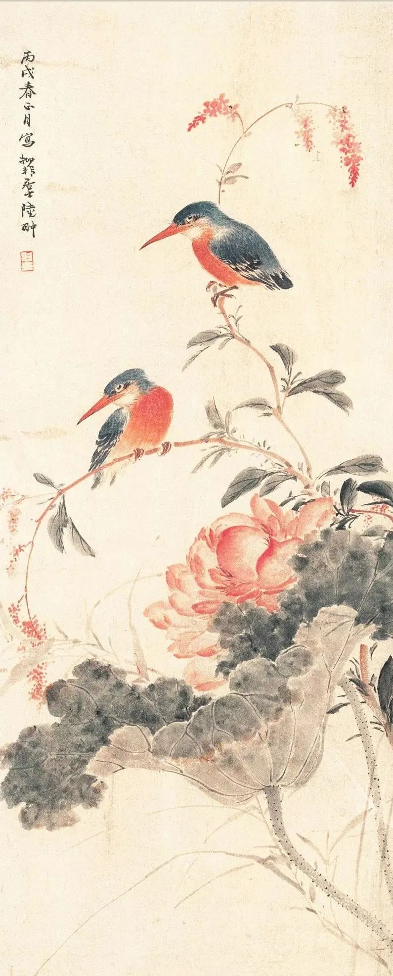 国美老教授陆抑非的没骨荷花，太好看了(图16)