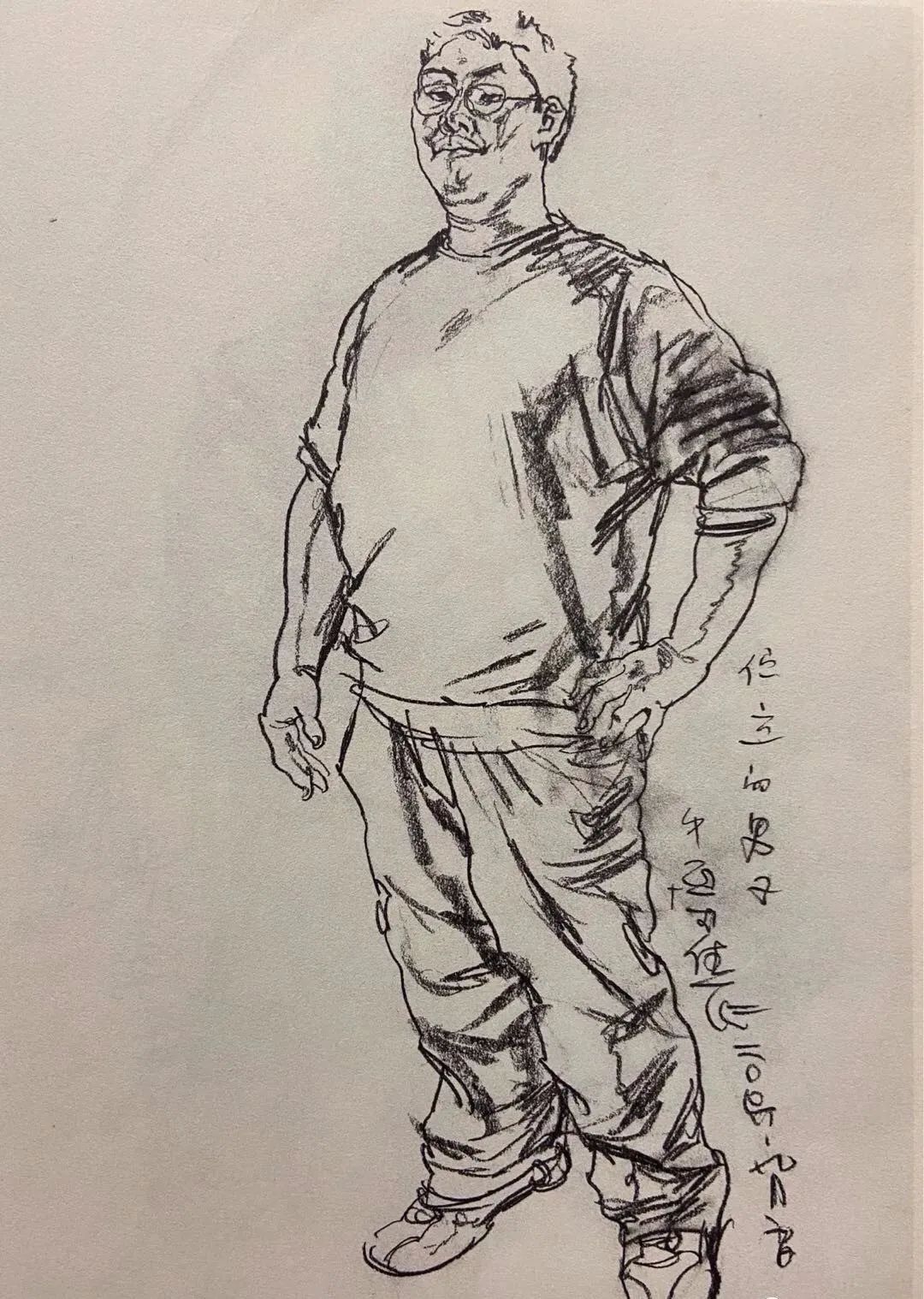 南开大学张文恒教授的素描作品，速写作品欣赏！(图12)