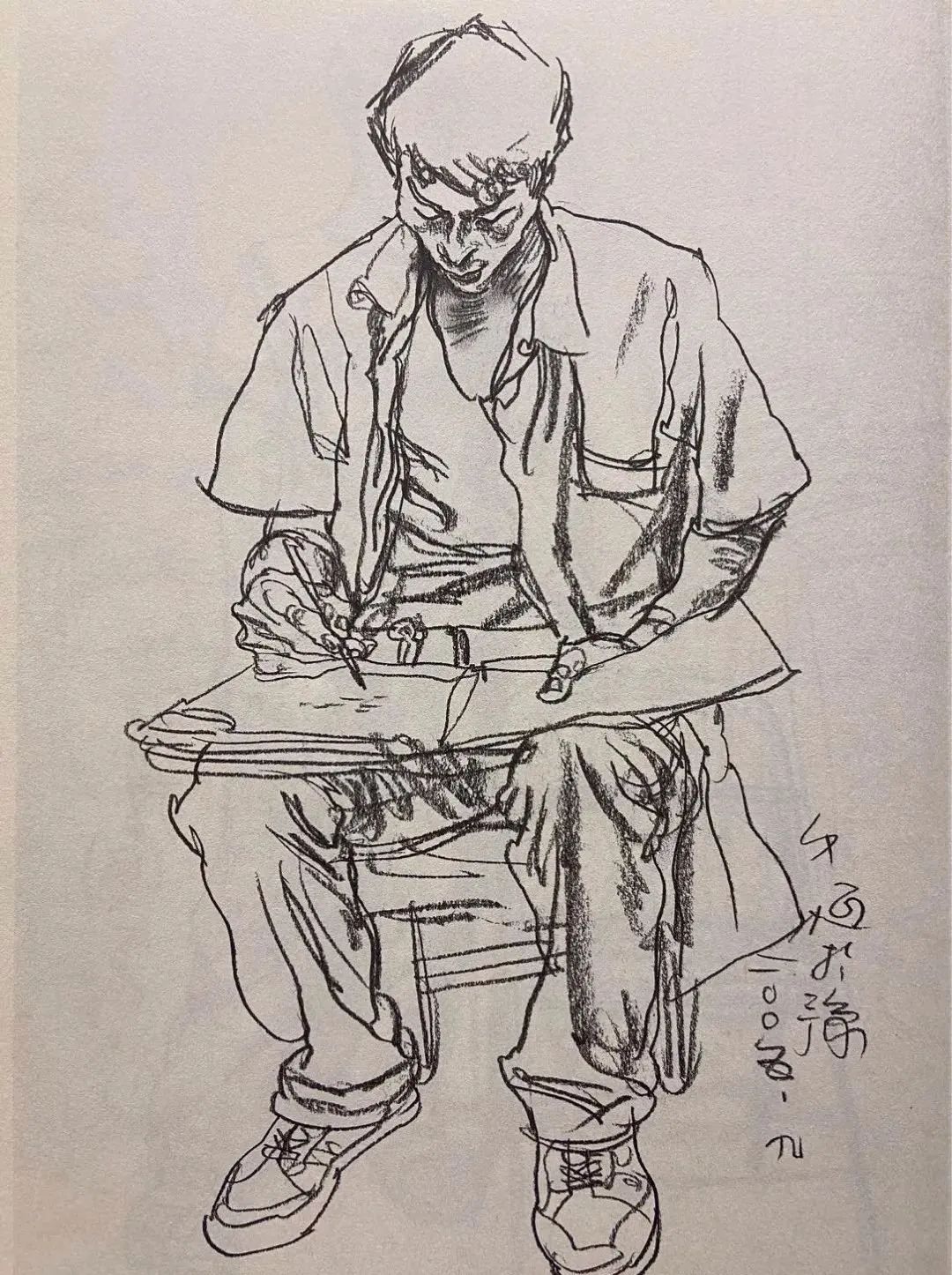 南开大学张文恒教授的素描作品，速写作品欣赏！(图8)