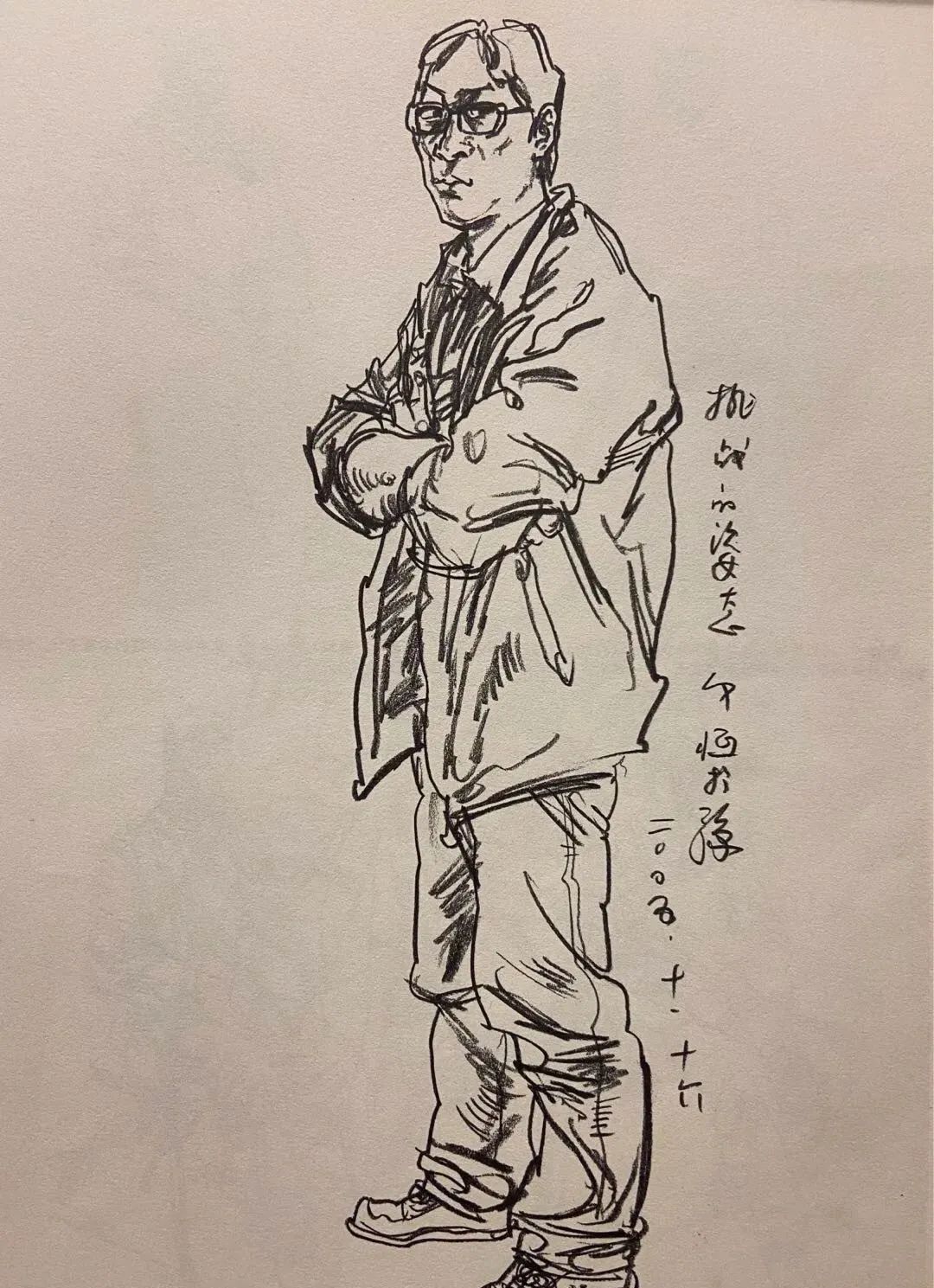 南开大学张文恒教授的素描作品，速写作品欣赏！(图9)
