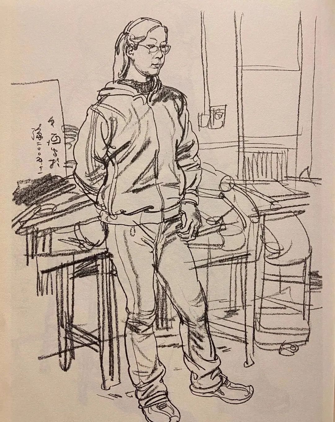 南开大学张文恒教授的素描作品，速写作品欣赏！(图15)