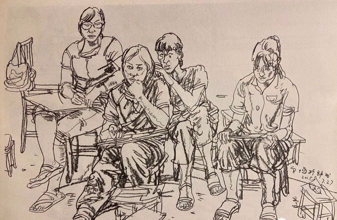 南开大学张文恒教授的素描作品，速写作品欣赏！(图18)