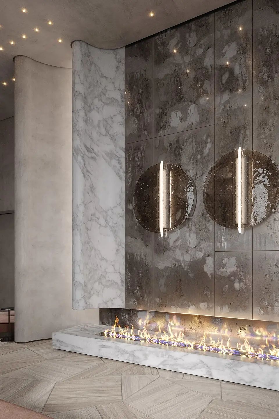 208㎡奢华大平层，清冷水泥灰打造温馨感！(图6)