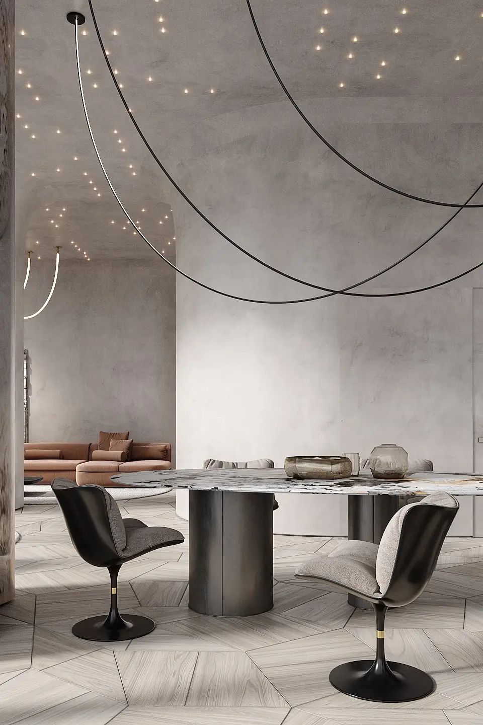 208㎡奢华大平层，清冷水泥灰打造温馨感！(图11)