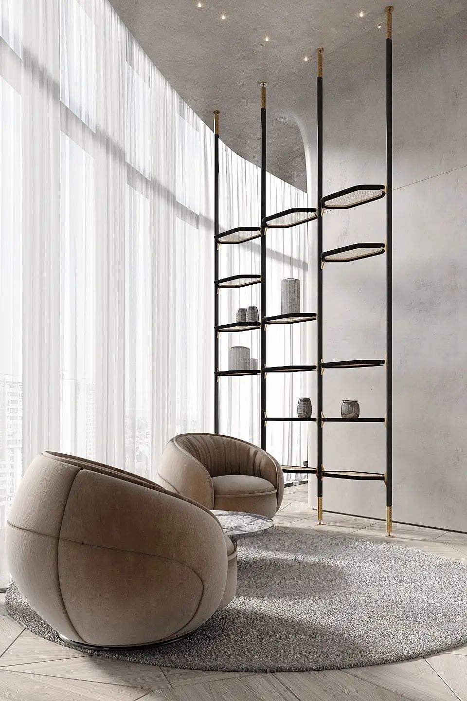 208㎡奢华大平层，清冷水泥灰打造温馨感！(图16)