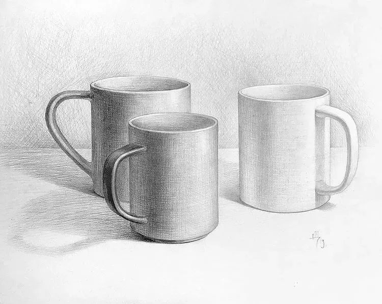 一组优秀的石膏静物素描作品(图6)